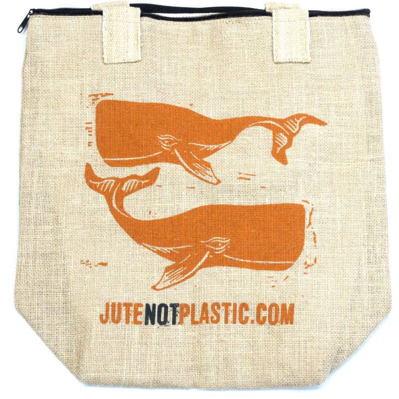 Sacs Cabas Jute Éco Baleines - 4 modèles assortis)