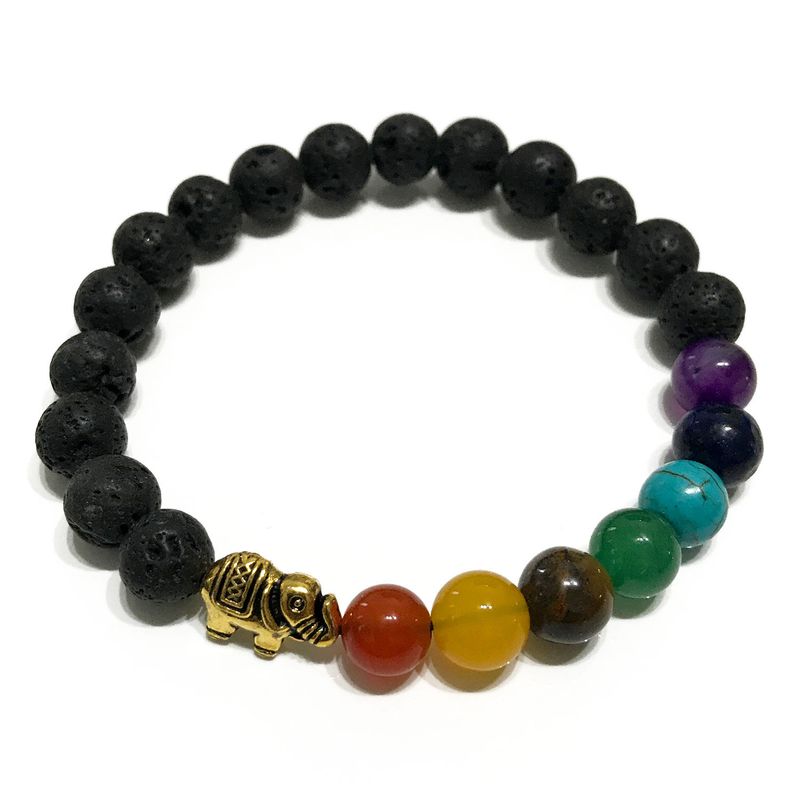 Bracelet Pierre de Lave - Elephant Chakra