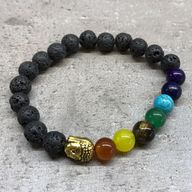 Bracelet Pierre de Lave  -Bouddha Chakra