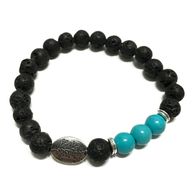 Bracelet Pierre de Lave - Feuille