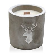 Bougie Béton Pot Moyen - Whisky/Fumée de Bois