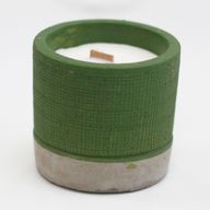 Bougie Béton Pot Vert - Herbes
