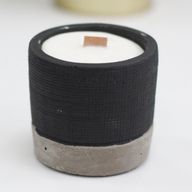 Bougie Béton Pot Noir - Beurre de Brandy