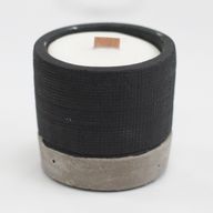 Bougie Béton Pot Noir - Beurre de Brandy
