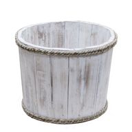 Petite Panière Nautique en Bois - Blanchi 21x29cm