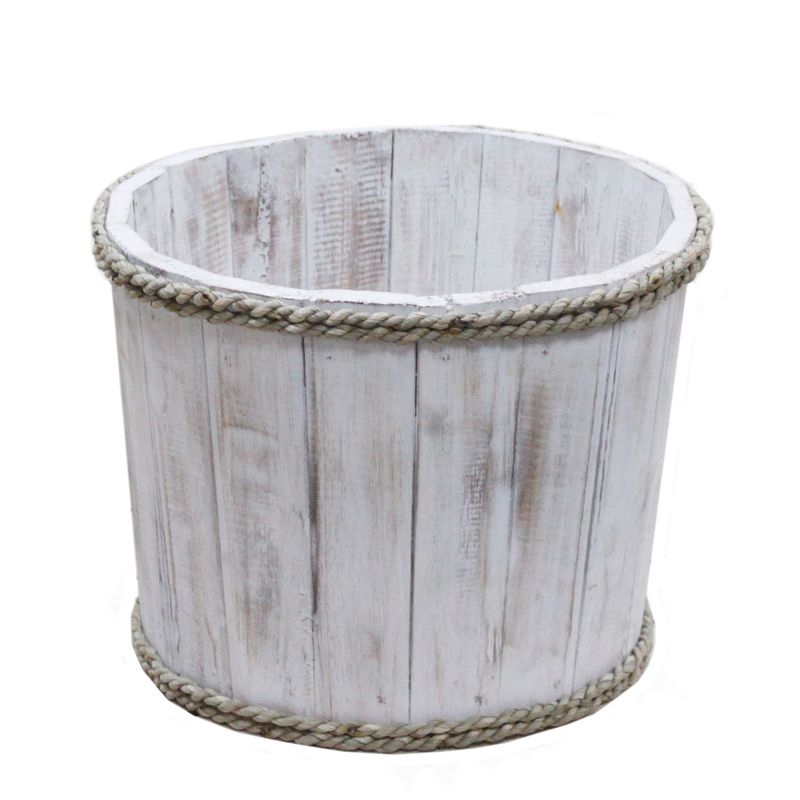 Petite Panière Nautique en Bois - Blanchi 21x29cm