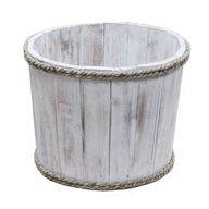 Petite Panière Nautique en Bois - Blanchi 21x29cm