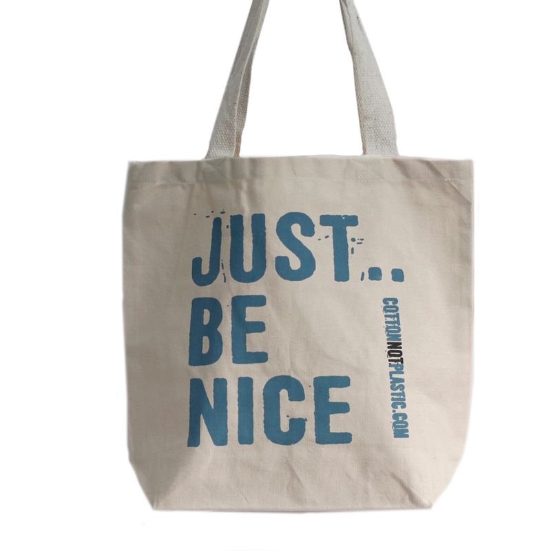 Sac Cabas Éco 'Just Be Nice' - (4 modèles assortis)