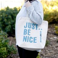 Sac Cabas Éco 'Just Be Nice' - (4 modèles assortis)