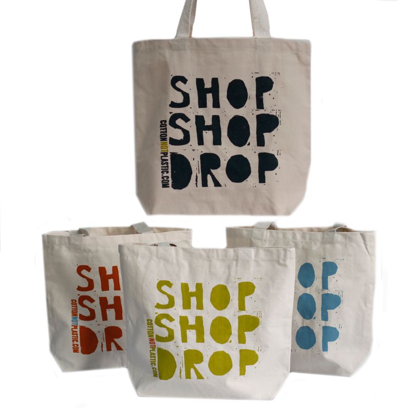 Sac Cabas Éco 'Shop Shop' - (4 modèles assortis)