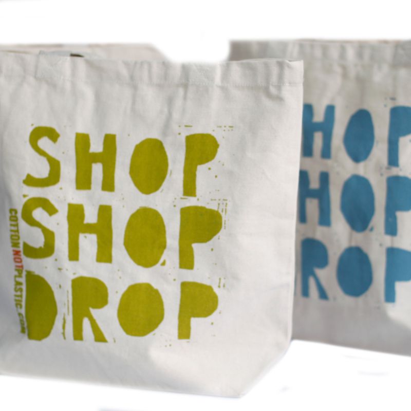 Sac Cabas Éco 'Shop Shop' - (4 modèles assortis)