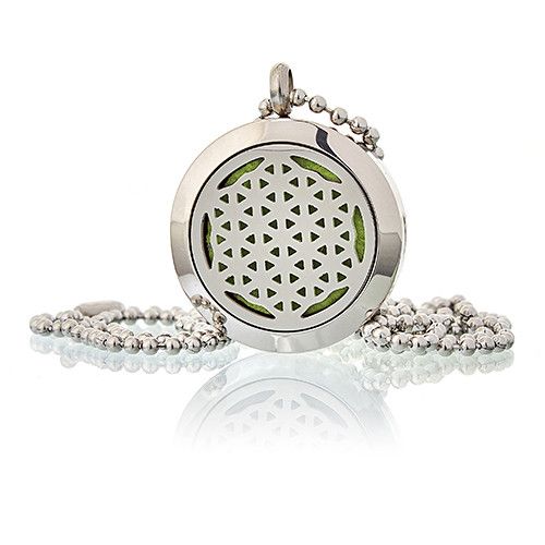 Collier Diffuseur Aromathérapie - Fleur de Vie 25mm