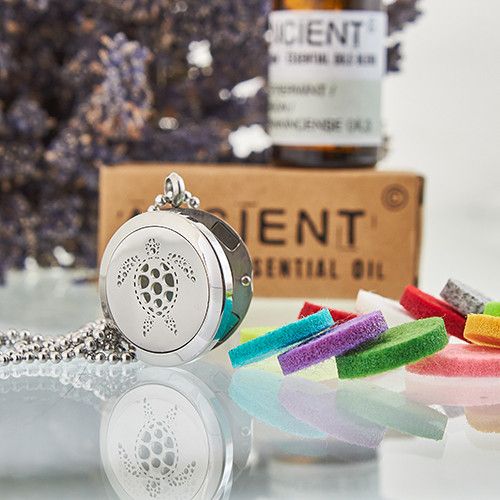 Collier Diffuseur Aromathérapie - Tortue 25mm