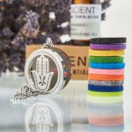 Collier Diffuseur Aromathérapie - Main de Fatima 30mm