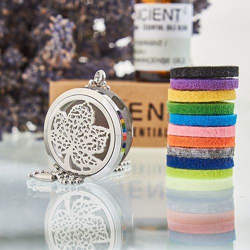 Collier Diffuseur Aromathérapie - Feuille 30mm
