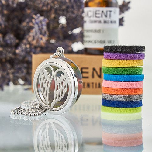Collier Diffuseur Aromathérapie - Ailes d'Anges 30mm