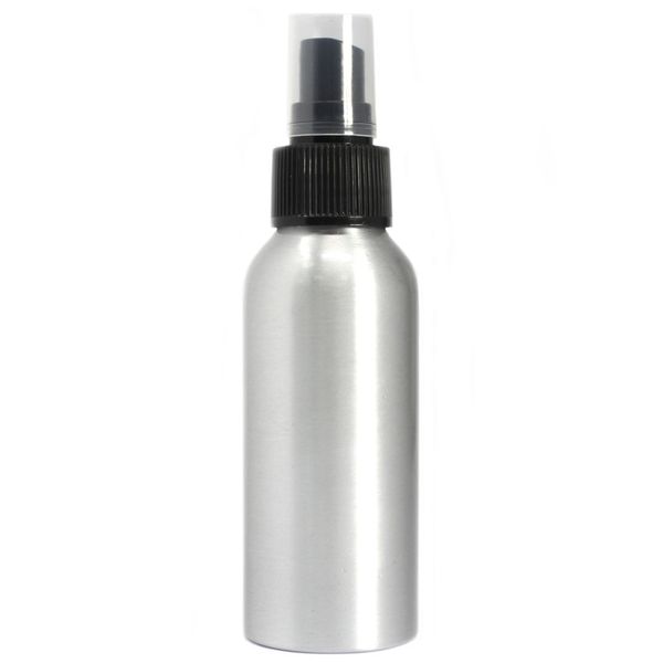 Bouteille en aluminium de 100 ml avec pompe noire