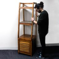 Présentoir en Bois Recyclé Teck