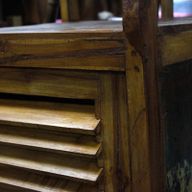 Présentoir en Bois Recyclé Teck