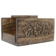 Coupe savon en bois de Manguier gravé