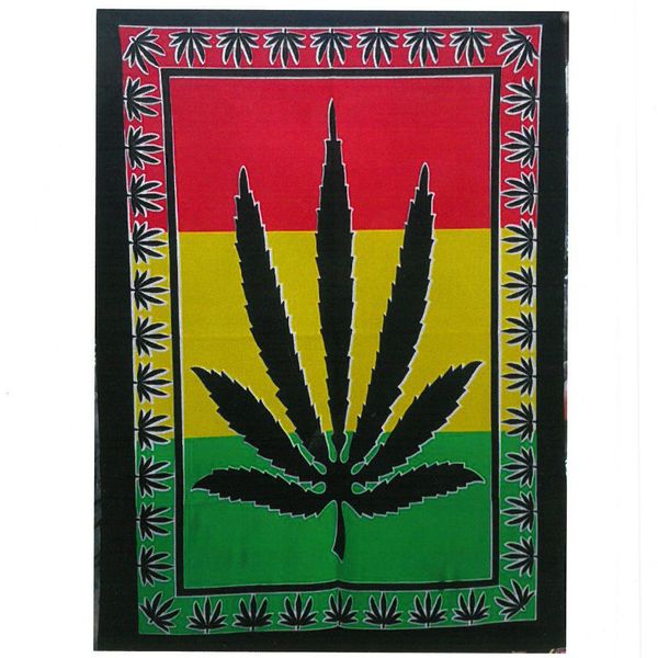 Tenture coton - Feuille de Cannabis