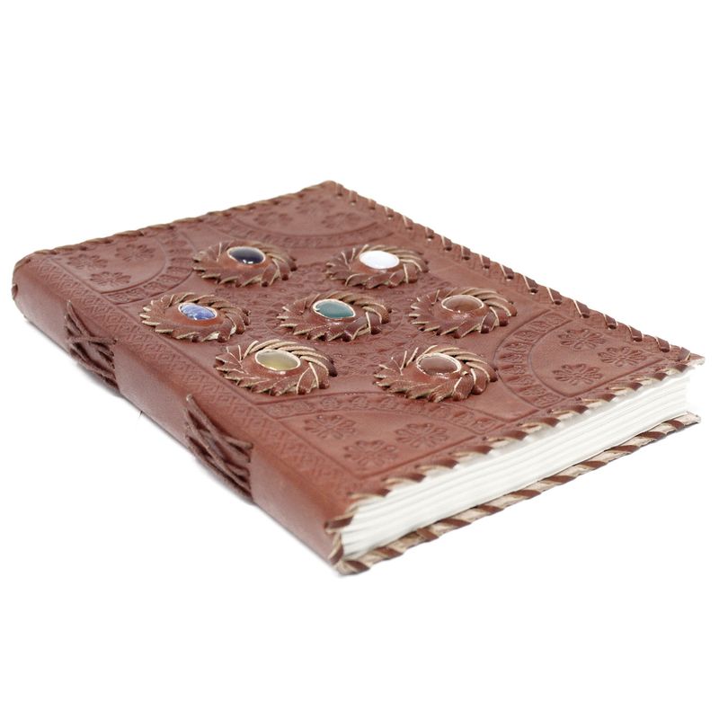Carnet Cuir Pierres de Chakra (6x9")
