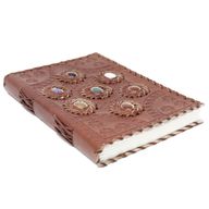 Carnet Cuir Pierres de Chakra (6x9")