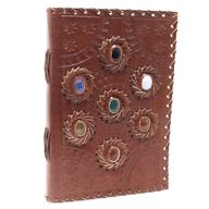 Carnet Cuir Pierres de Chakra (6x9")