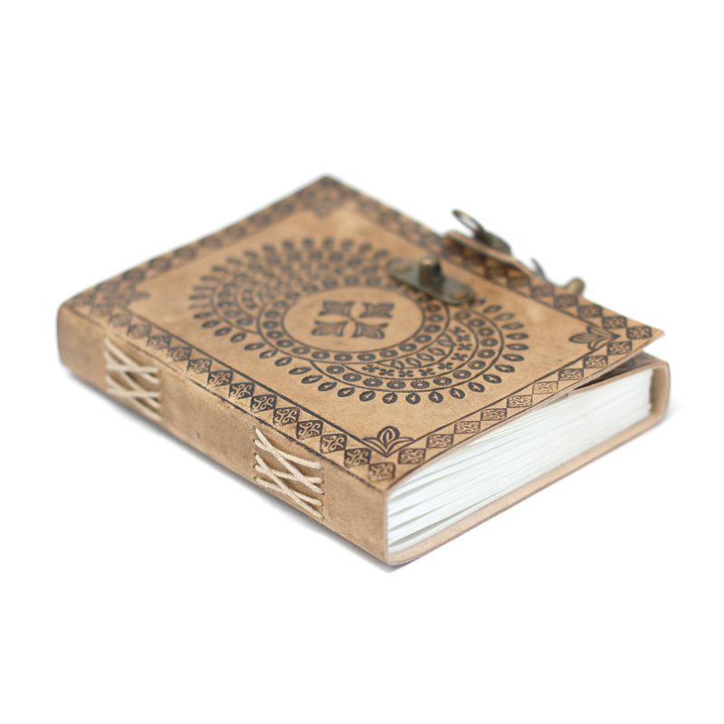 Carnet En Cuir Mandala (7x5")
