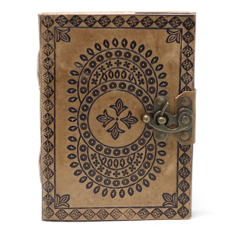 Carnet En Cuir Mandala (7x5")