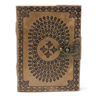 Carnet En Cuir Mandala (7x5")
