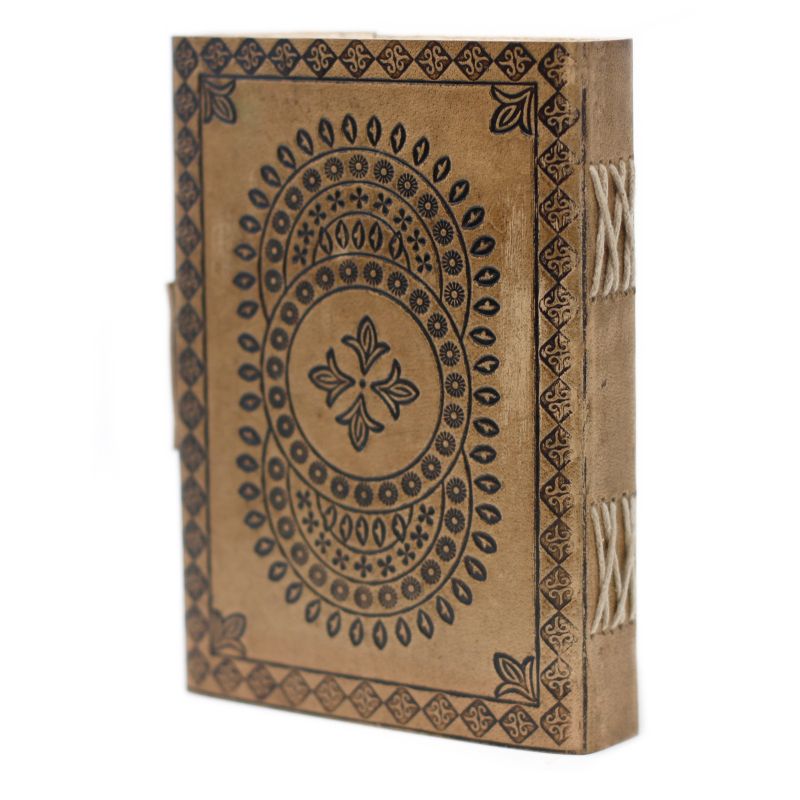 Carnet En Cuir Mandala (7x5")