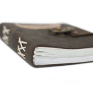 Carnet En Cuir Noir Confessions Avec Verrou (7x5")