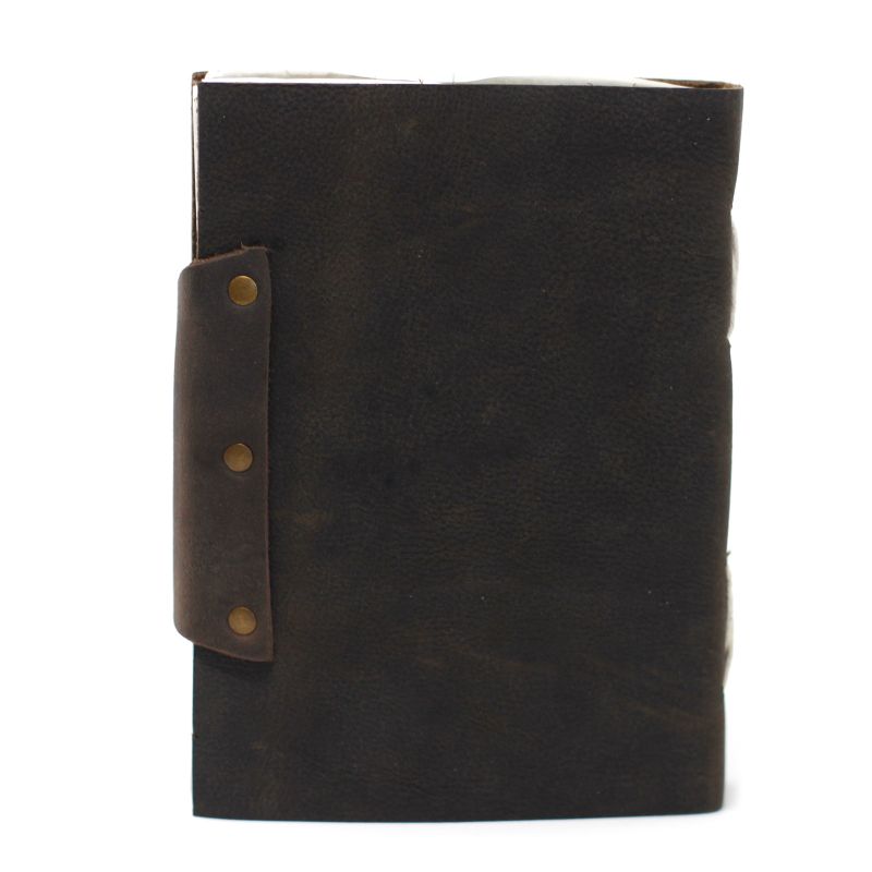 Carnet En Cuir Noir Confessions Avec Verrou (7x5")