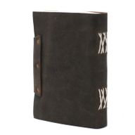 Carnet En Cuir Noir Confessions Avec Verrou (7x5")