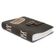 Carnet En Cuir Noir Confessions Avec Verrou (7x5")