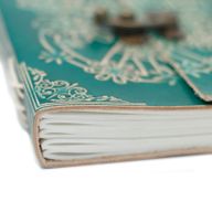 Carnet En Cuir Vert Havre De Paix Avec Verrou (7x5")