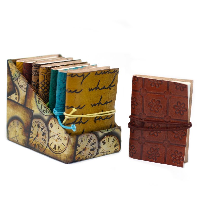 Mini Carnets En Cuir Assortis (4x3")