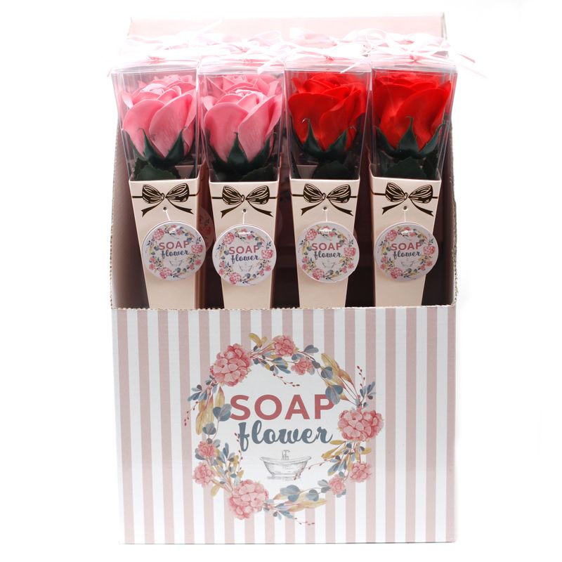 Fleurs Uniques et Présentoir - Rose Moyenne