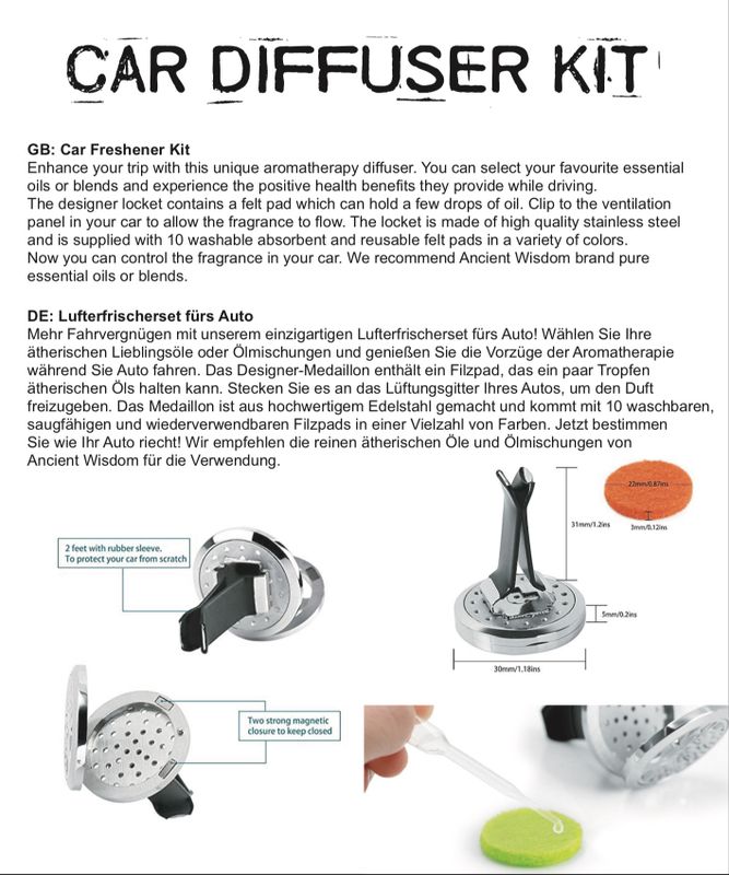 Diffuseur Pour Voiture - Fleur De Vie - 30mm