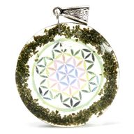 Pendentifs Orgonite - Mandala Roche Verte