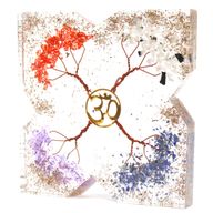 Presse-papiers Orgonite  - Large 4 Arbres Attracteur Cuivre