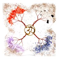 Presse-papiers Orgonite  - Large 4 Arbres Attracteur Cuivre