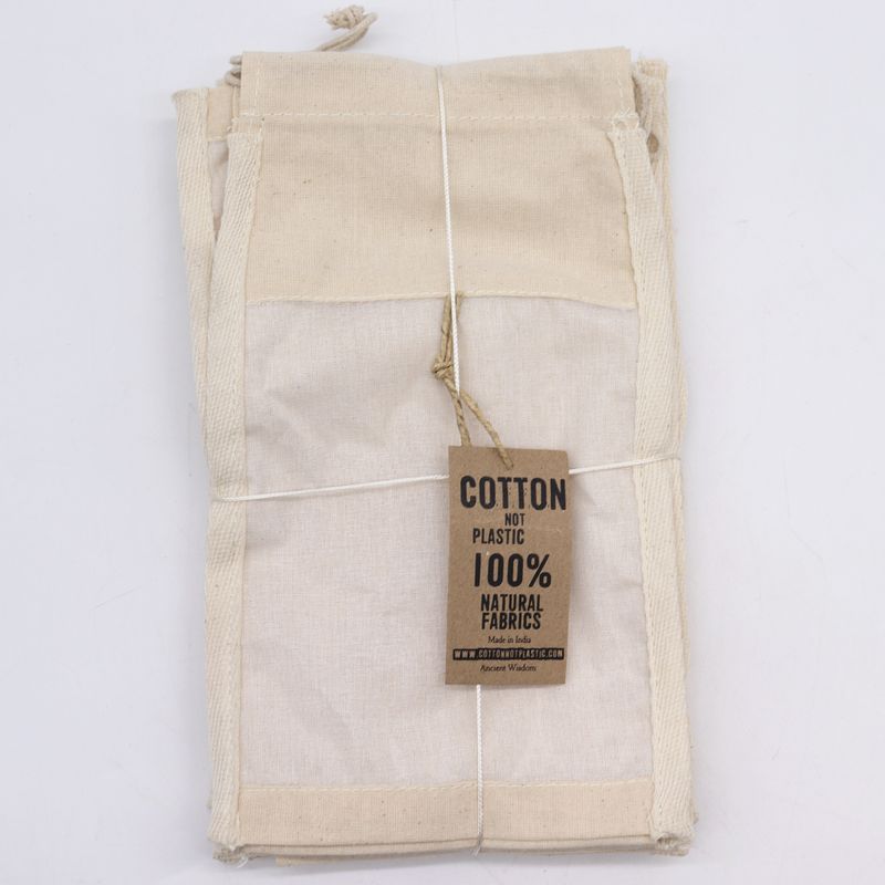 Pochettes Coton avec Fenêtre Grand - 26x15cm