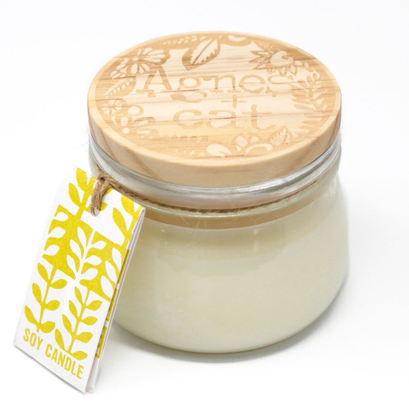 Coffret Cadeau de Bougies en Cire de Soja en Pot de 180 gr - Agrumes