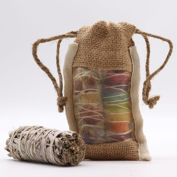 Petite Pochette Jute Lavé - 10x15cm