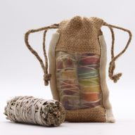 Petite Pochette Jute Lavé - 10x15cm