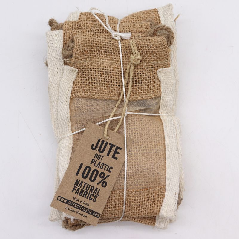 Petite Pochette Jute Lavé - 10x15cm