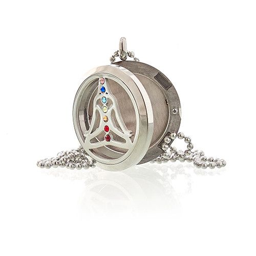 Collier Diffuseur Aromathérapie - Yoga Chakra 30mm