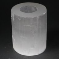Bougeoir Sélénite Cylindre - 10 cm